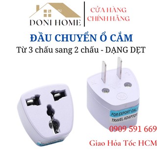 [GIAO HỎA TỐC]Đầu chuyển đổi ổ cắm 3 chấu sang 2 chấu