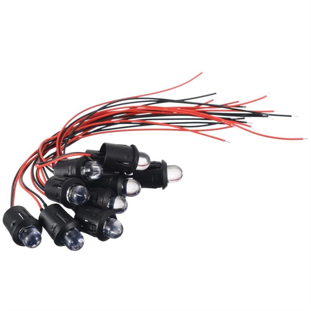 NICKOLAS Set 5 Đèn LED Tròn 12V 10mm Tự Làm