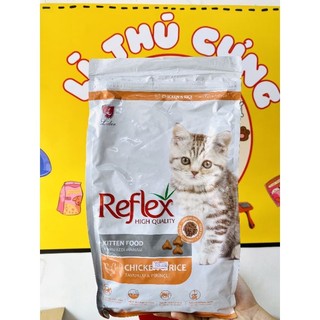 Hạt reflex kitten cho mèo con vị gà & gạo 2kg - lì thú cưng
