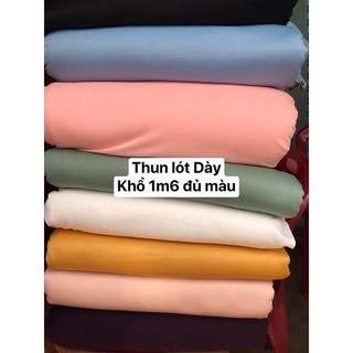 Vải Thun lót dày khổ 1m6 đủ màu lót váy đầm; làm background chụp hình, khăn trải bàn