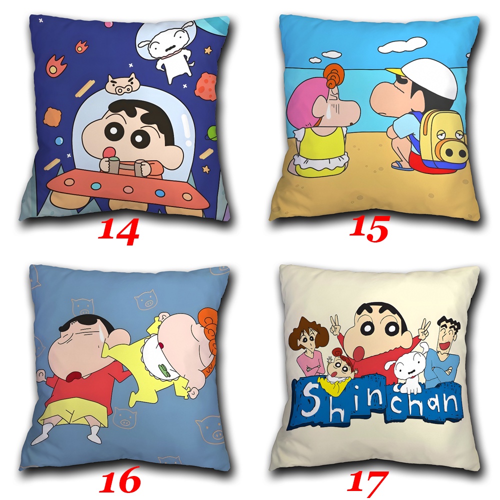 Vỏ Gối Polyester Một Mặt In Hình Cậu Bé Bút Chì Shin-chan Dễ Thương Trang Trí Nhà Cửa / Xe Hơi