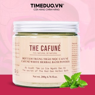 Bột tắm trắng Body thảo mộc Cafuné dưỡng trắng mịn da chiết xuất thảo mộc 100% 200 Gram