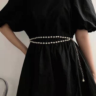 Thắt Lưng Mỏng Đính Ngọc Trai Thời Trang Cho Nữ