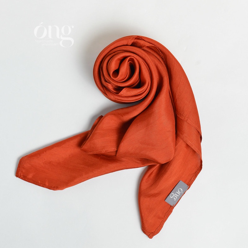 Khăn lụa vuông 85cm 100% lụa tơ tằm tự nhiên - Óng Silk