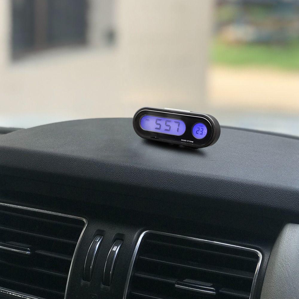 Đồng Hồ Điện Tử Hiển Thị Màn Hình LCD 2 Trong 1 Cho Xe Hơi