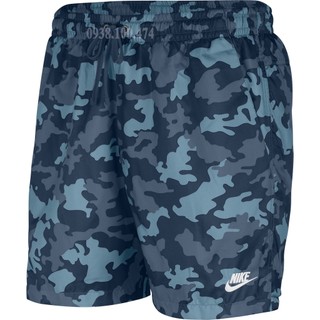 Quần đùi nam Nike chính hãng màu xanh camo 2 lớp bên trong có lớp lưới cách nhiệt vải Polyester