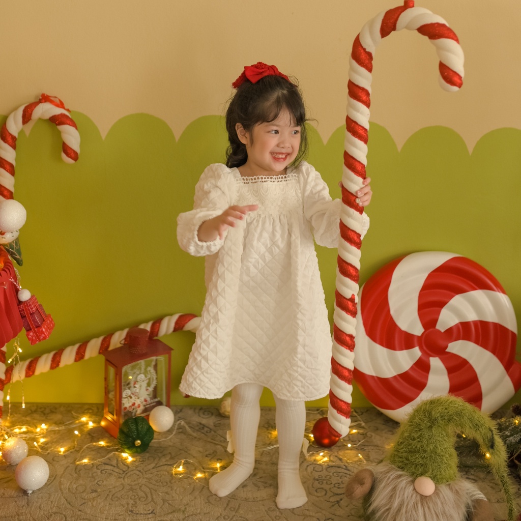 Váy bé gái Sora.bébé Jaimin Dress dáng babydoll chất liệu xốp cao cấp bồng bềnh