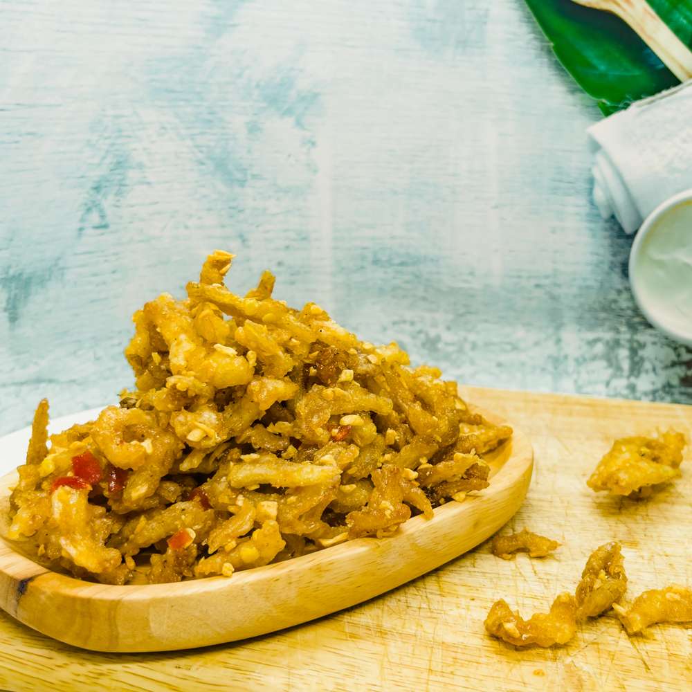 Cá cơm sấy giòn thơm ngon cay nhẹ 300g, cá cơm tỏi ớt ăn vặt đặc sản Nha Trang hộp