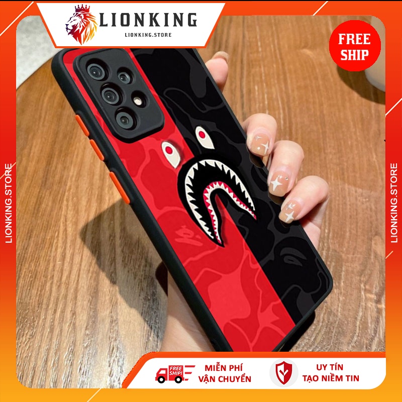 Ốp lưng Samsung BAPE SHARK Nhám cho Samsung A04 A23 A30 A22 A16 A13 A53 M33 M53 J4... - SS-03 - LionKing Store