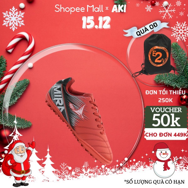 Giày Đá Bóng Trẻ Em Mira Pro Kid Đỏ Thể Thao Chính Hãng, Giày Đá Banh Cỏ Nhân Tạo Giá Rẻ Mềm Đẹp - Pk004