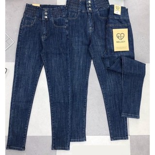 Quần jean nữ ôm skinny xanh đậm lưng