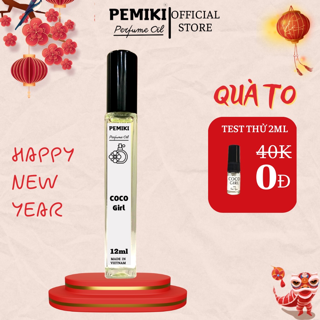 Tinh dầu nước hoa PEMIKI CoCo Girl Mademoiselle EDP 12ml dạng xịt sang chảnh, quyến rũ đầy mê hoặc | BigBuy360 - bigbuy360.vn