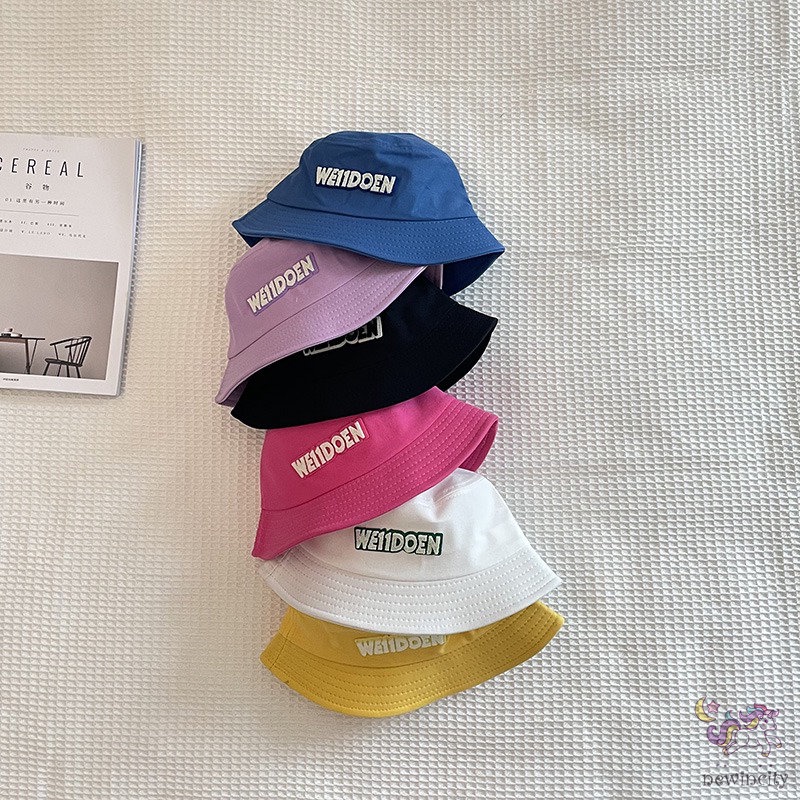 Mũ Tai Bèo Thêu Màu Sáng Phong Cách Hàn Quốc Cho Bé Trai / Gái