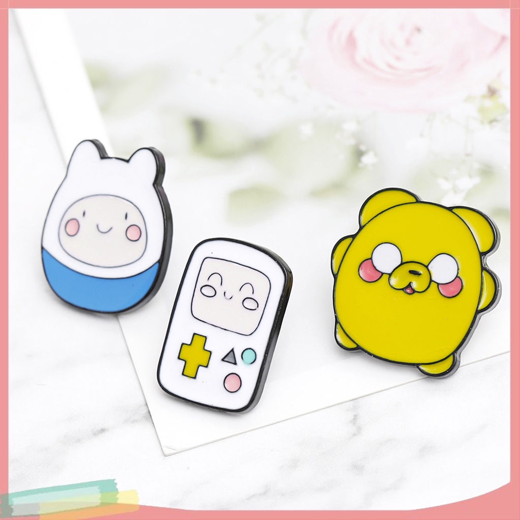 【LK】Cartoon Adventure Time Figure Badge Collar Lapel Brooch Pin Clothes