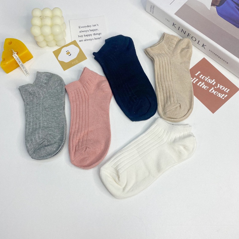 Tất vớ ngắn cổ cao qua mắt cá chất len gân đẹp krystore NC31