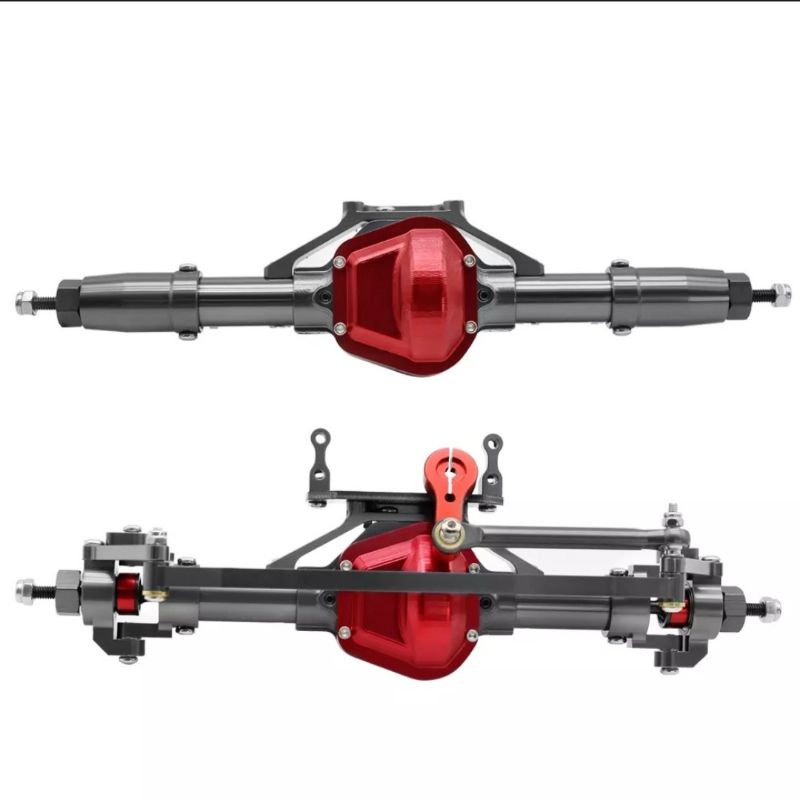 Trục Trước Và Sau CNC Trục Thẳng Hợp Kim Nhôm Với Đế Servo Cho Xe Bánh Xích Điều Khiển 1/10