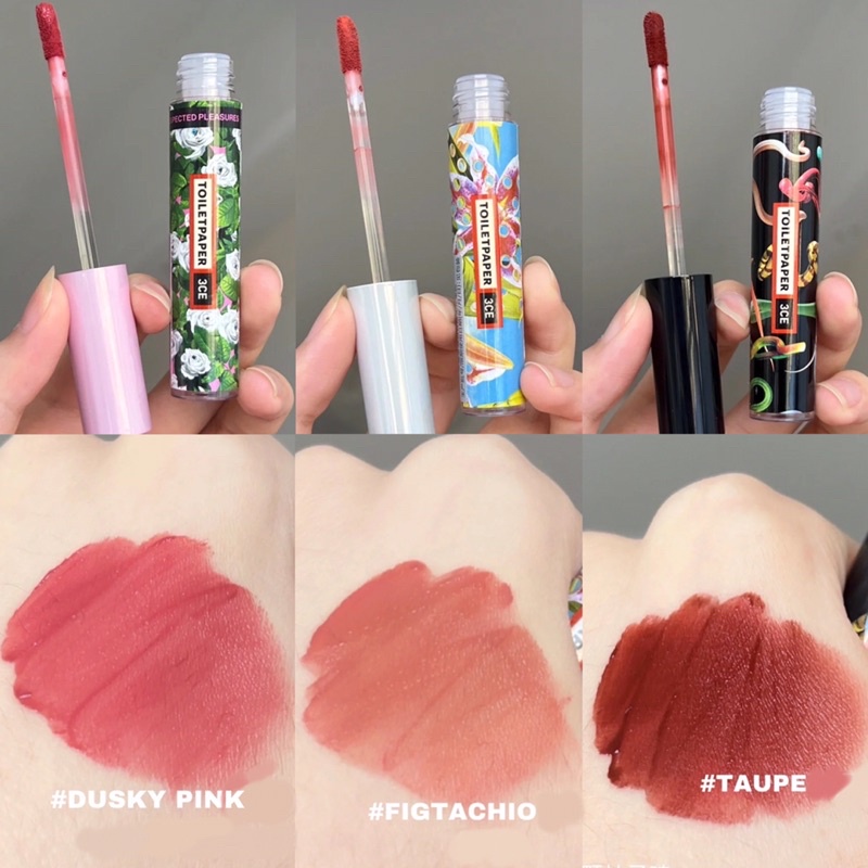 Son kem lì 3ce x TOILETPAPER Velvet Lip Tint | Shopee Việt Nam