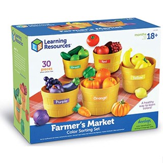   Hàng nhập khẩu Mỹ  Farmer's Market Color Sorting Set đồ chơi luyện vận động tinh học màu sắc - Learning Resources 