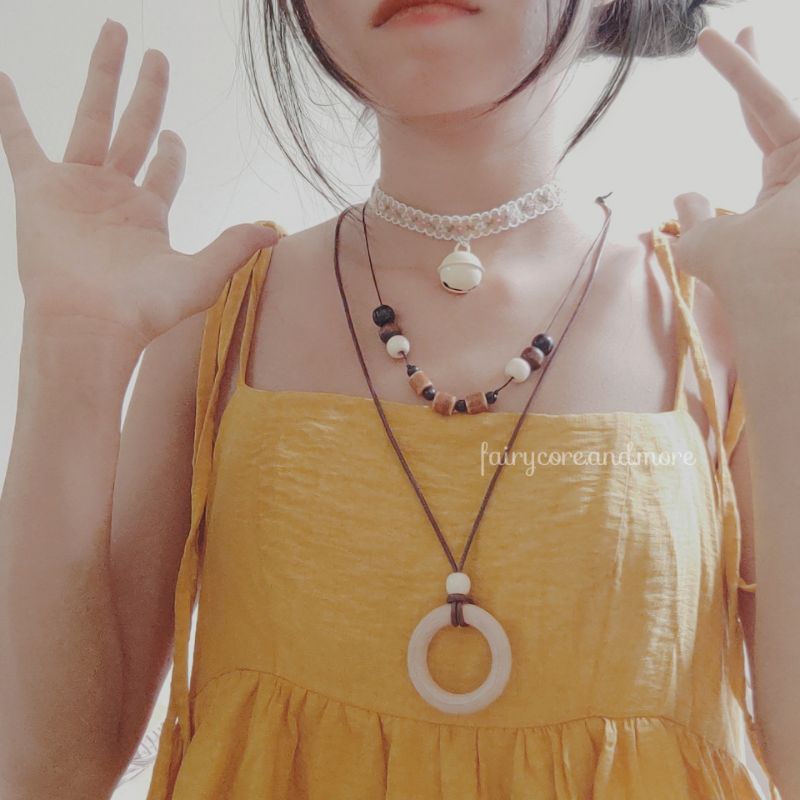 vòng dây gỗ 🦊🍄🌈🌲🌼 boho, bohomian, hippie, độc lạ, quà tặng