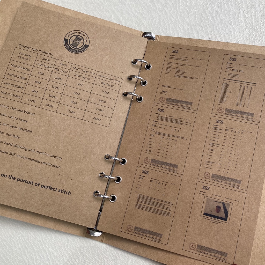 Chỉ gai may da, Chỉ may túi xách, ví, dây đồng hồ, ...Chỉ gai meisi Super Fine M40 - 0.45mm