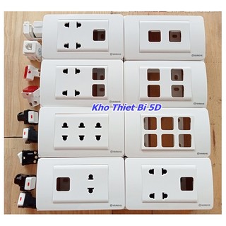 Ổ cắm với Mặt lỗ công tắc, Đèn báo Vanlock SINO-S18A Chính hãng