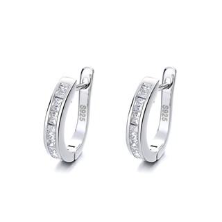Bông tai mạ bạc 925 đính kim cương lấp lánh sang trọng