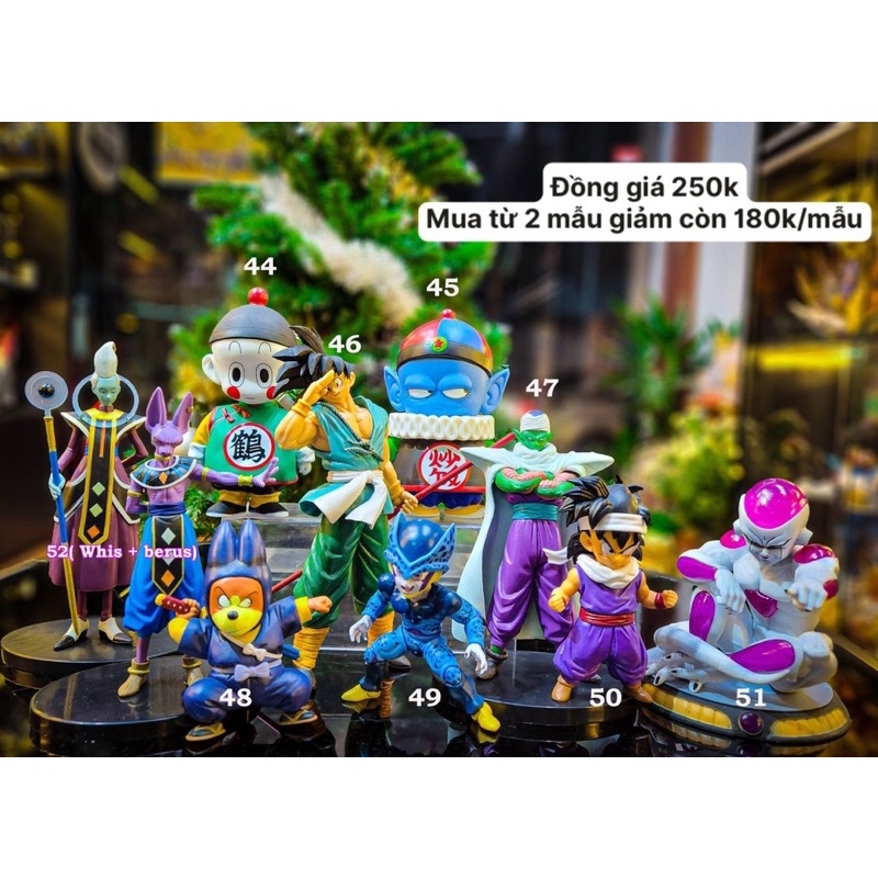 Combo 369k 2 mô hình Dragon ball tuỳ chọn truyện 7 viên ngọc rồng