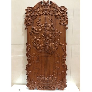 Đốc lịch treo tường di lặc gỗ hương đá