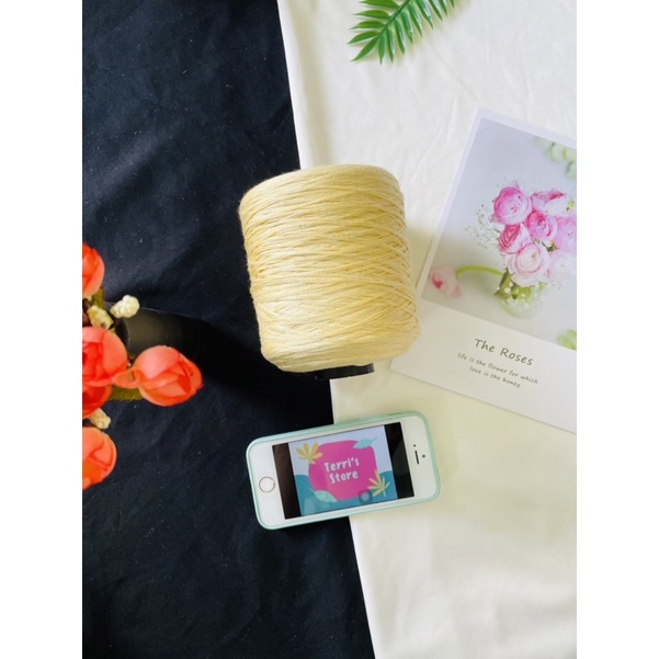 Sợi Bambo 100%  - Sợi chập và xe/se - Cỡ sợi ~ 0.8mm - Sợi mùa hè - Chuyên áo, váy, bikini, áo dài...