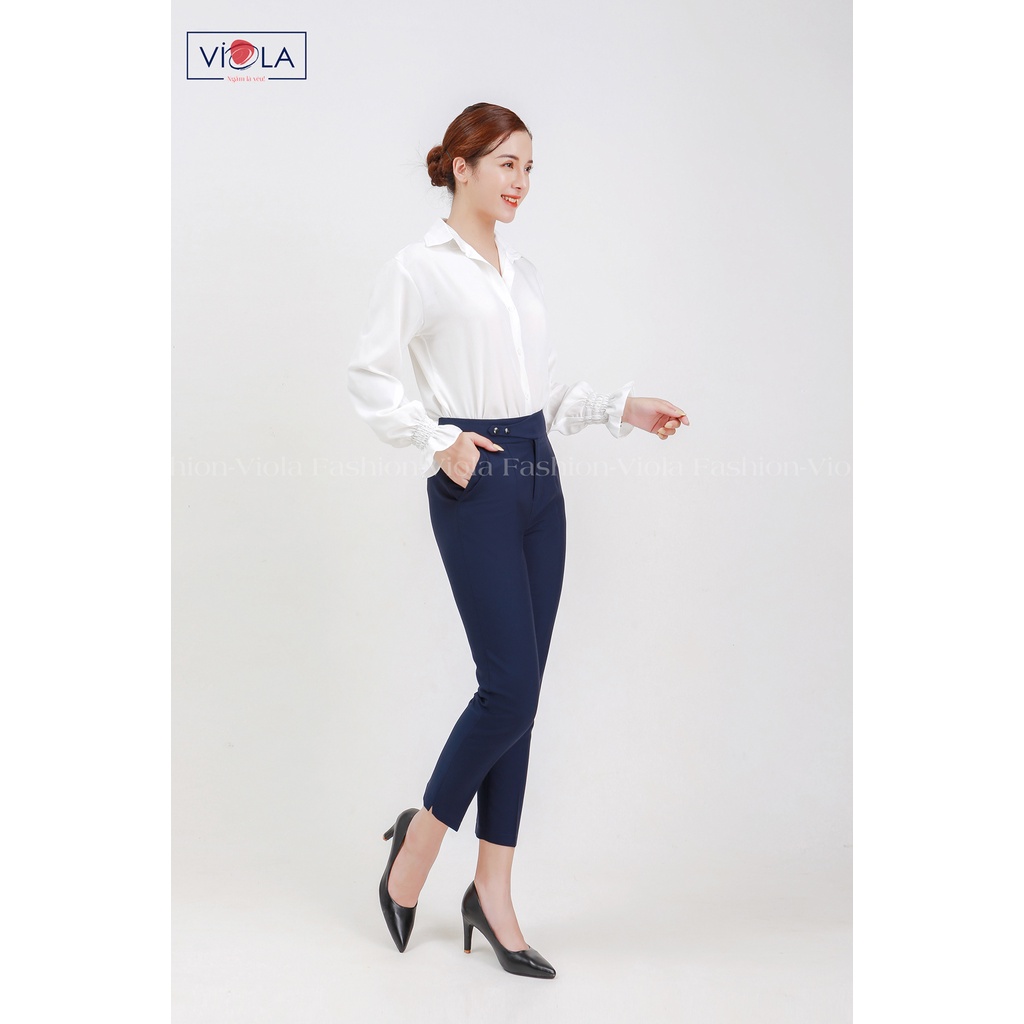 Quần tây nữ công sở dáng baggy cao cấp Viola đai ngang chất liệu mát mịn xin dáng trẻ hiện đại_Q1657