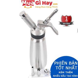 Bình xịt kem tươi Mosa inox 0.5L - Hàng Nhập Khẩu
