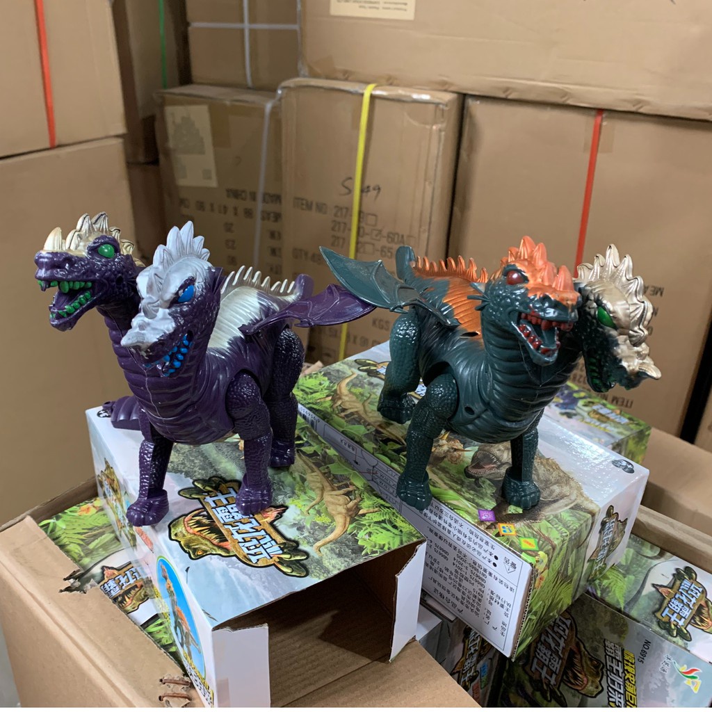 Đồ chơi cho bé- Khủng Long 2 Đầu Có Đèn Nhạc Dành Cho con yêu-halan123098