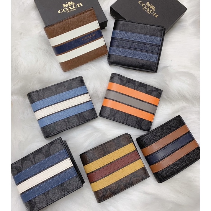 VÍ NGẮN COACH DA THẬT - VÍ MINI ĐỰNG THẺ CARD - MUA 1 ĐƯỢC 2