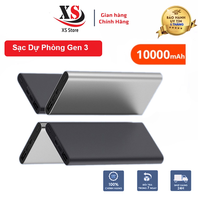 Sạc Dự Phòng XS Store Gen 3 - Dung lượng 10000mAh Chuẩn Dung Lượng, Tích Hợp Cổng Type-C
