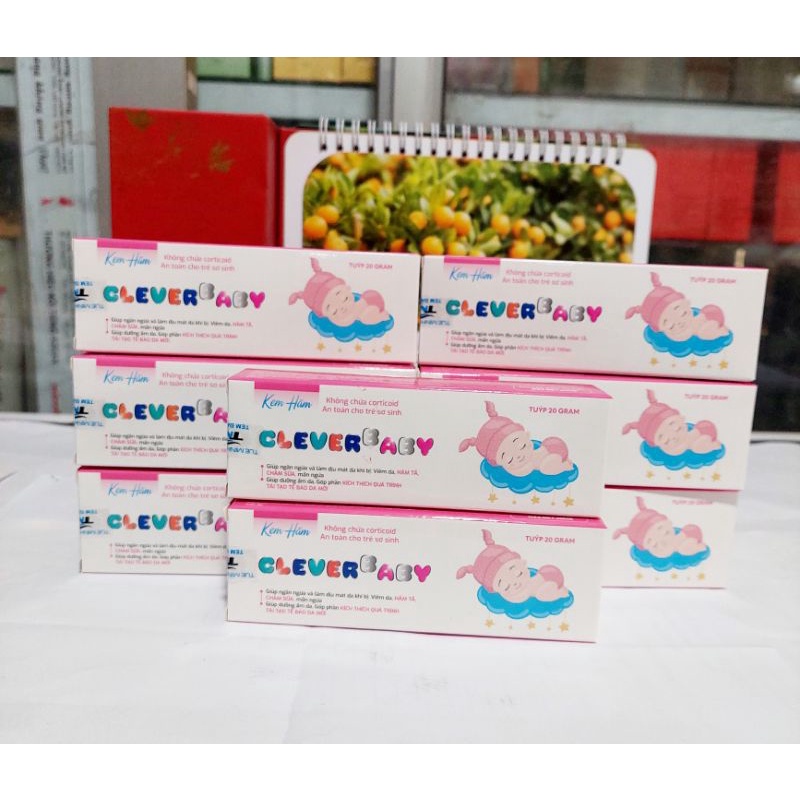 Kem Hăm CLEVER Baby  Dưỡng Ẩm Giảm Mẩn Ngứa Viêm Da Hăm Tã Chàm Sữa Tuyb 20g