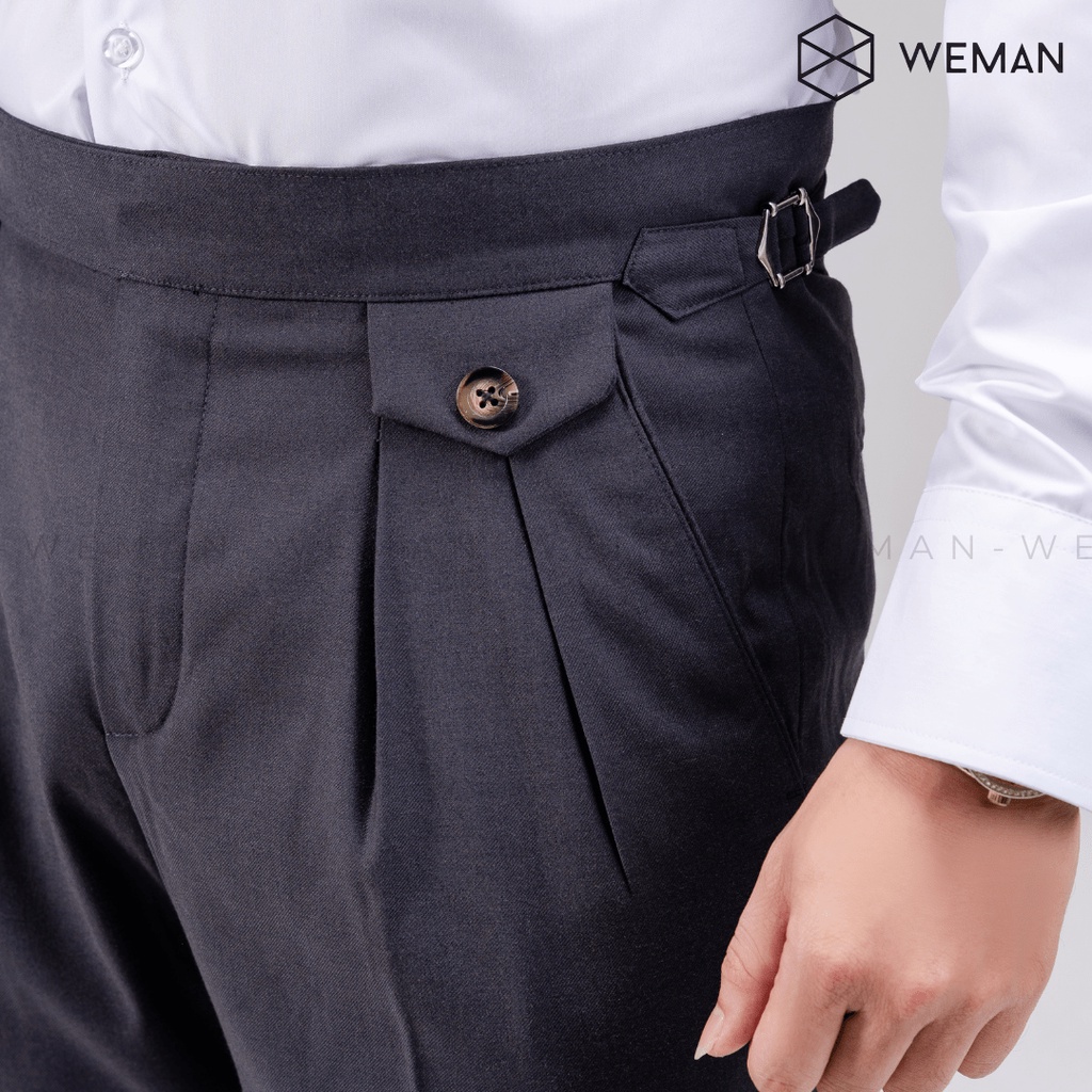 Quần Âu Nam Cạp Cao, Quần Âu Nam Thiết Kế Chất Liệu Wool Cao Cấp Chống Nhăn Xù Dáng Slim Fit WEMAN-WMQ2204 | BigBuy360 - bigbuy360.vn