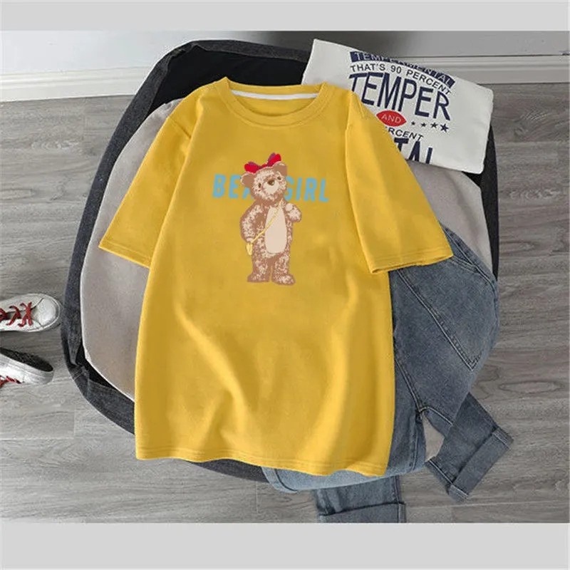 Áo thun SUXI tay ngắn cổ tròn in họa tiết thời trang cho nữ