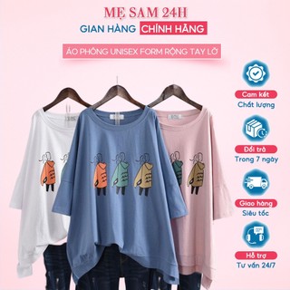 Áo phông unisex Mẹ Sam 24h áo thun form rộng tay lỡ chất vải mềm mát co giãn in hình 3 Cô Gái