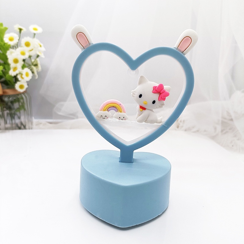 Sanrio Đồ Chơi Đèn Ngủ Để Bàn Mymelody Led Nghệ Thuật Hình Thỏ Cinnamoroll Tình Yêu Lãng Mạn Diy