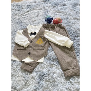Set vest công tử cho bé trai 3 chi tiết