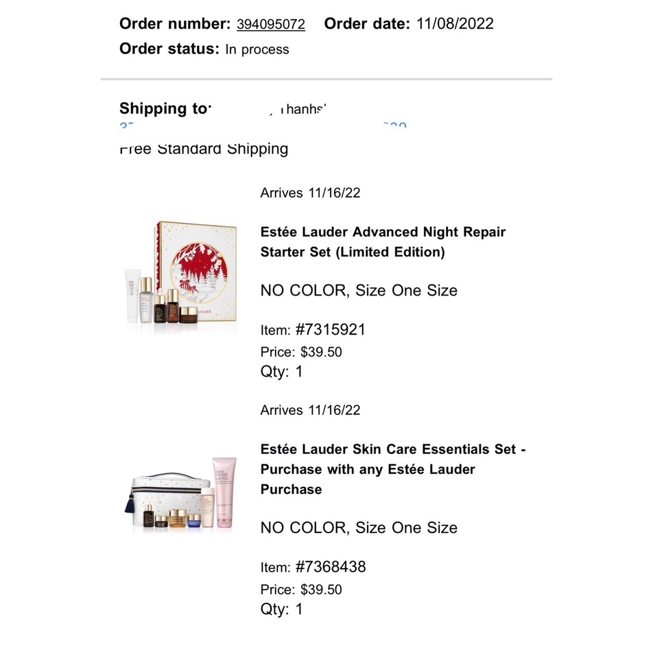 Set Full size Estee Lauder 4 món 2022 ❄️❄️