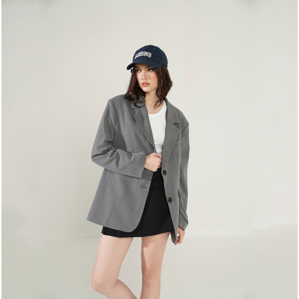 Áo Blazer dáng dài form rộng Jenner Mia Ritta A2145 áo khoác vest dáng đứng oversize