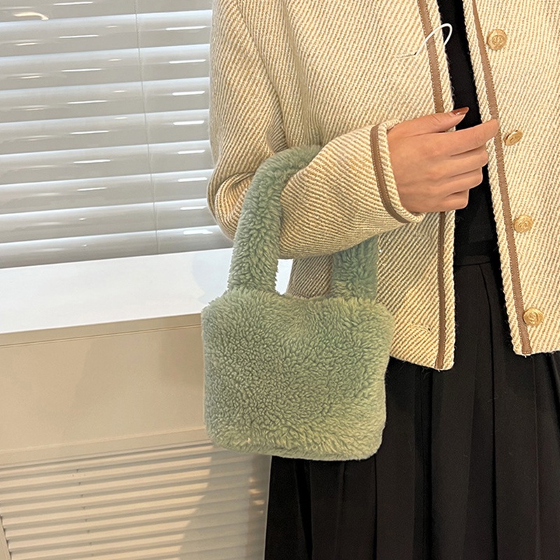 Túi Xách Lông Nhung Thanh Lịch Phong Cách Hàn Quốc Cho Nữ
