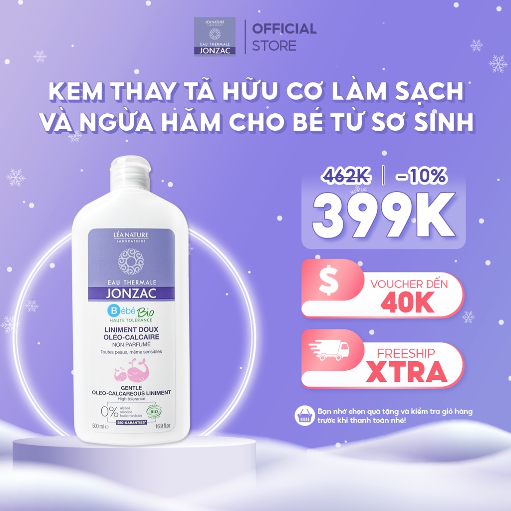 Kem Thay Tã Và Ngừa Hăm Cho Bé Từ Sơ Sinh Eau Thermale Jonzac Liniment Oleo-calcareous 500ml