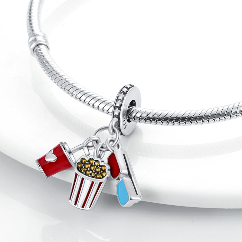 Hạt Charm Bằng Bạc Sterling 925 Hình Cây Xương Rồng Xinh Xắn