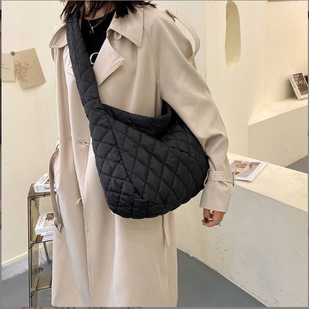 Túi xách nữ vải phao unisex nam nữ đựng vừa A4 và laptop, túi đeo vai, đeo chéo đi học đi chơi