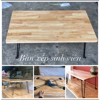 Bàn gỗ 50x70 cao cấp sơn tĩnh điện chân gấp xếp gọn gàng