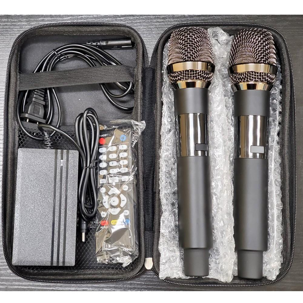 Loa karaoke bass 25cm Ladomax T-125 gồm 7 đường tiếng, lọc nhiễu, chống hú - Kèm 2 Micro UHF không dây