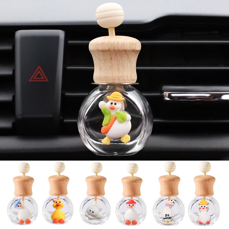 Bình Đựng Nước Hoa Rỗng Có Kẹp Gắn Lỗ Thông Gió Xe Hơi Họa Tiết Hoạt Hình