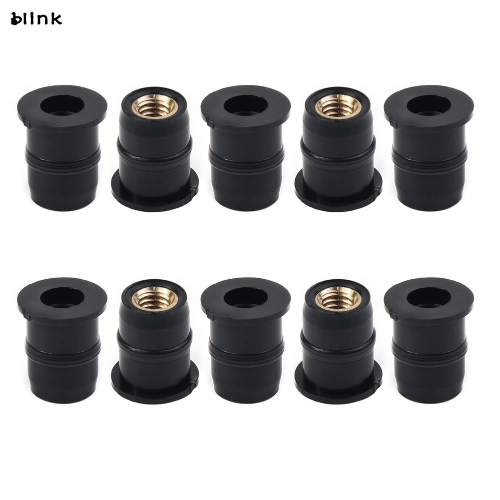 Set 10 Bu Lông M5 5mm Bằng Cao Su Cho Kính Chắn Gió Xe Máy